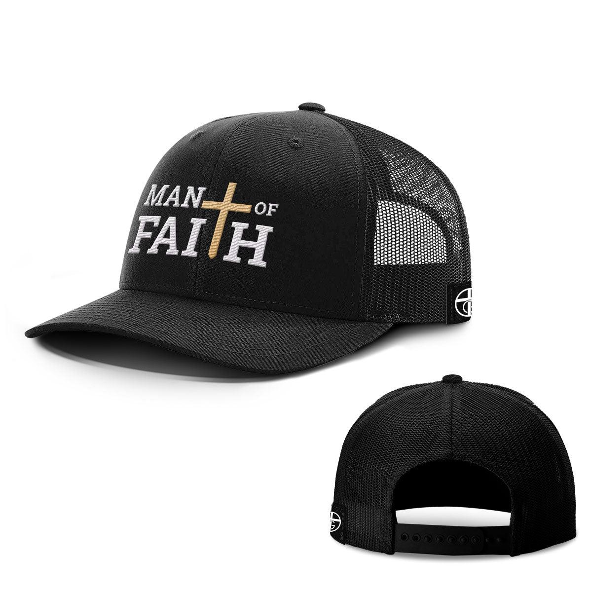 Our True God Hat Snapback / Full Black / One Size Man Of Faith Hats