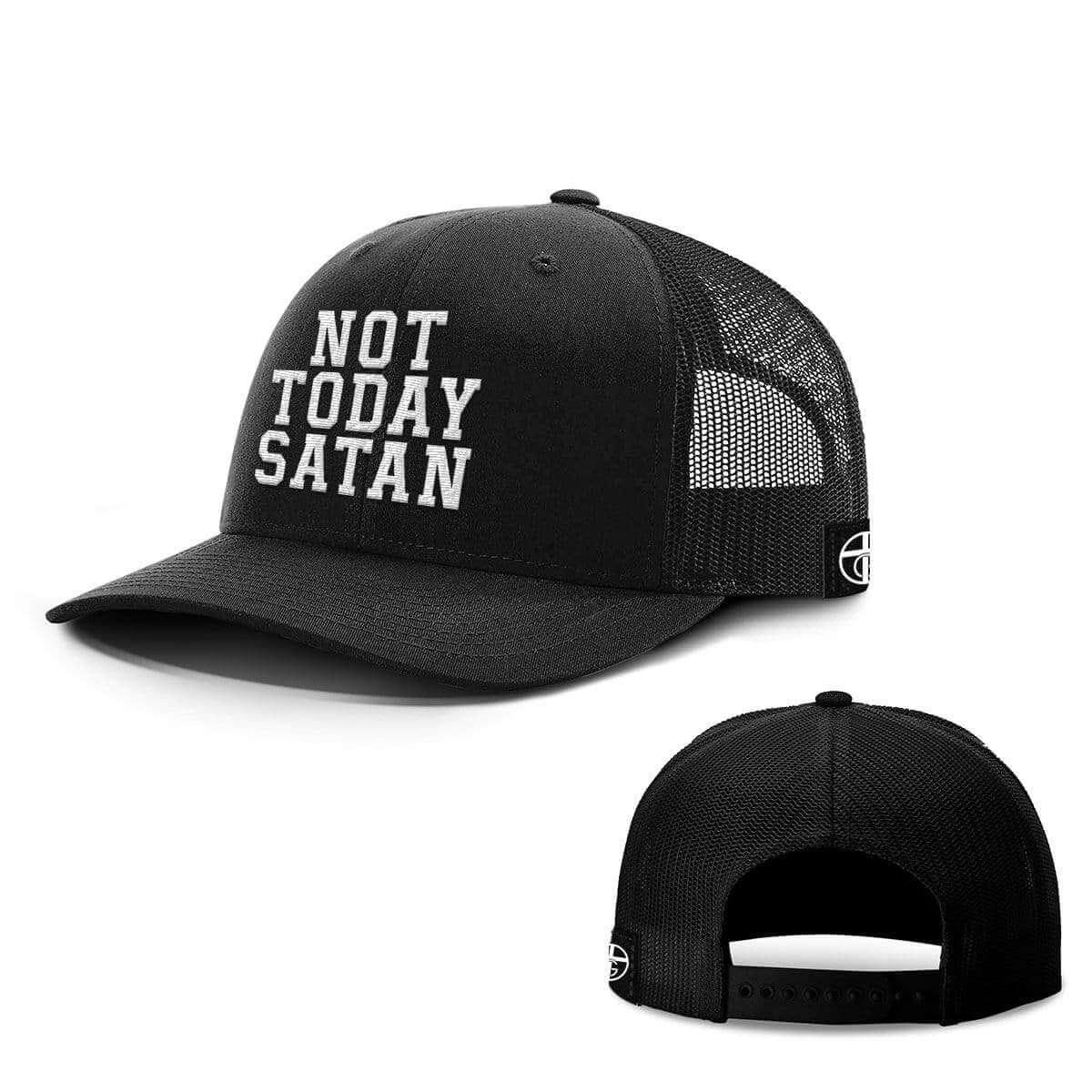 Our True God Hat Snapback / Full Black / One Size Not Today Satan Hats