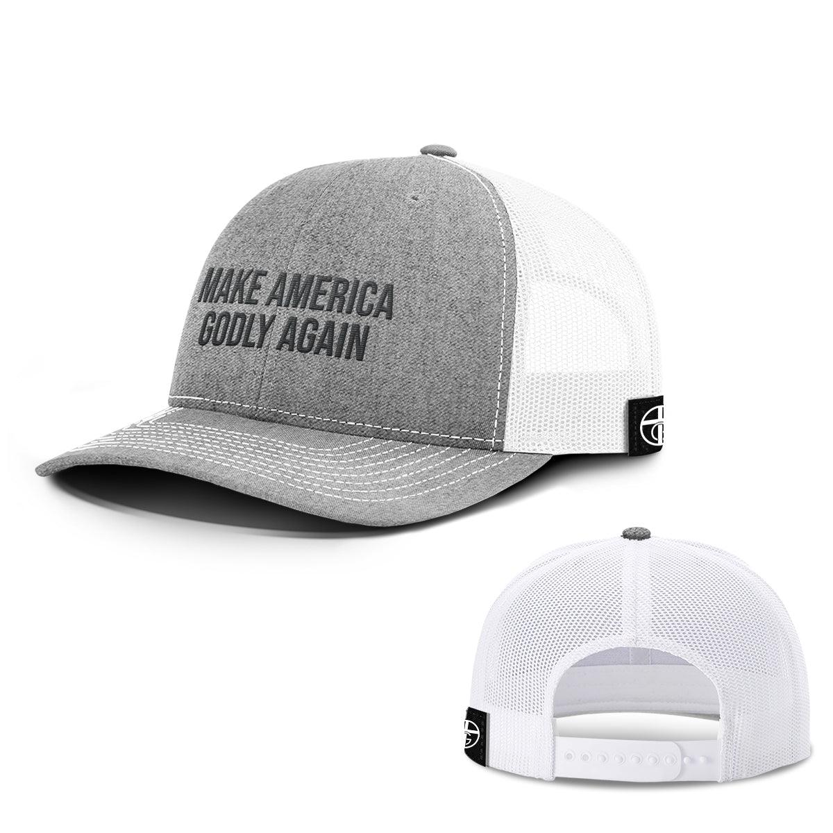 Our True God Hat Snapback / Heather and White / One Size Make America Godly Again Hats