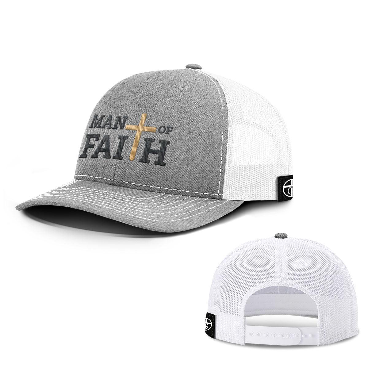 Our True God Hat Snapback / Heather and White / One Size Man Of Faith Hats