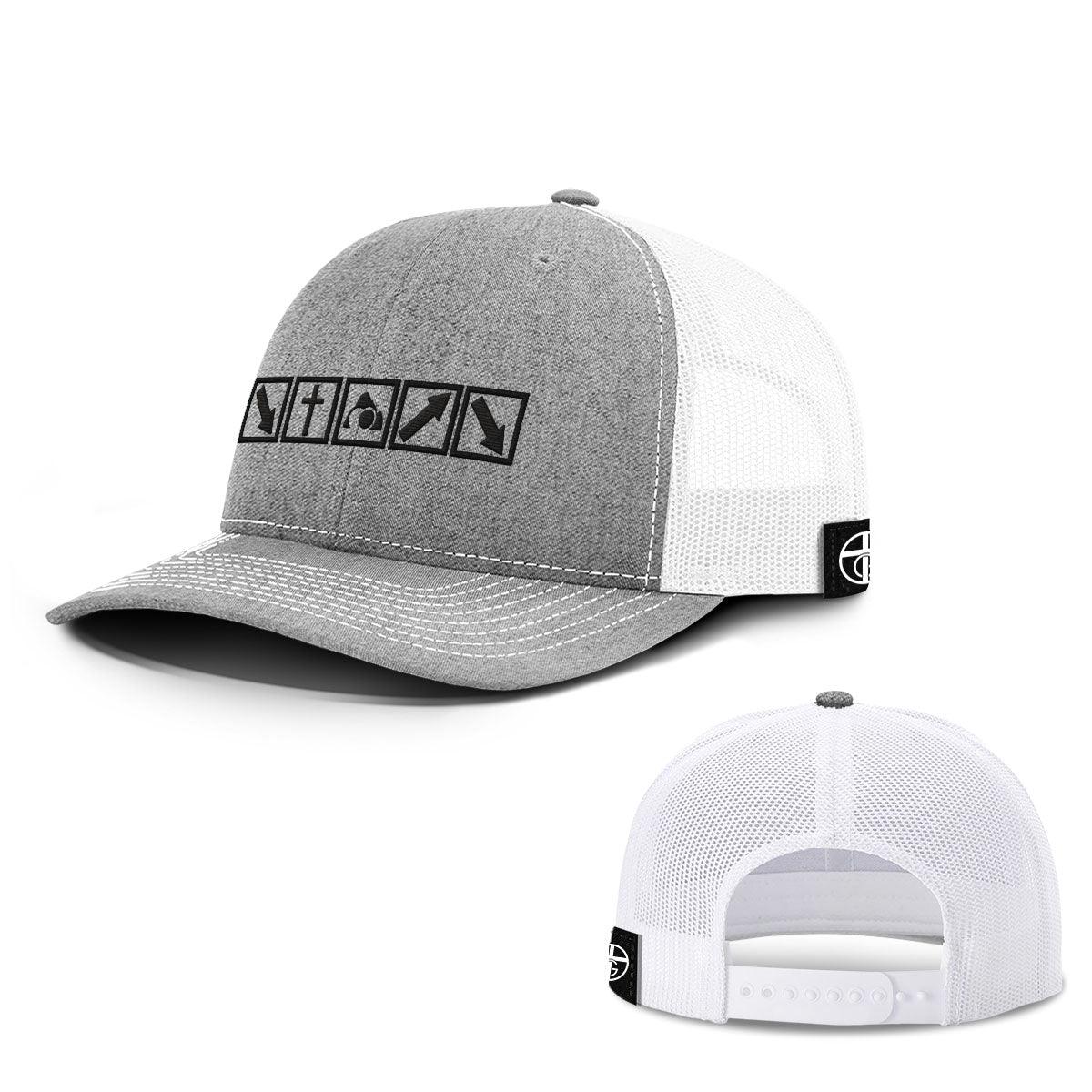 Our True God Hat Snapback / Heather and White / One Size Summary Of The Gospel Hats