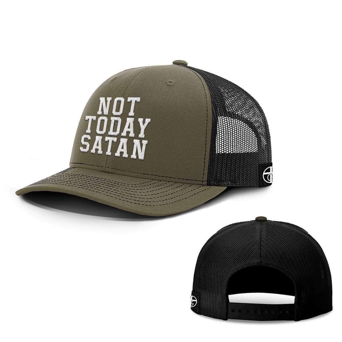 Our True God Hat Snapback / Loden and Black / One Size Not Today Satan Hats