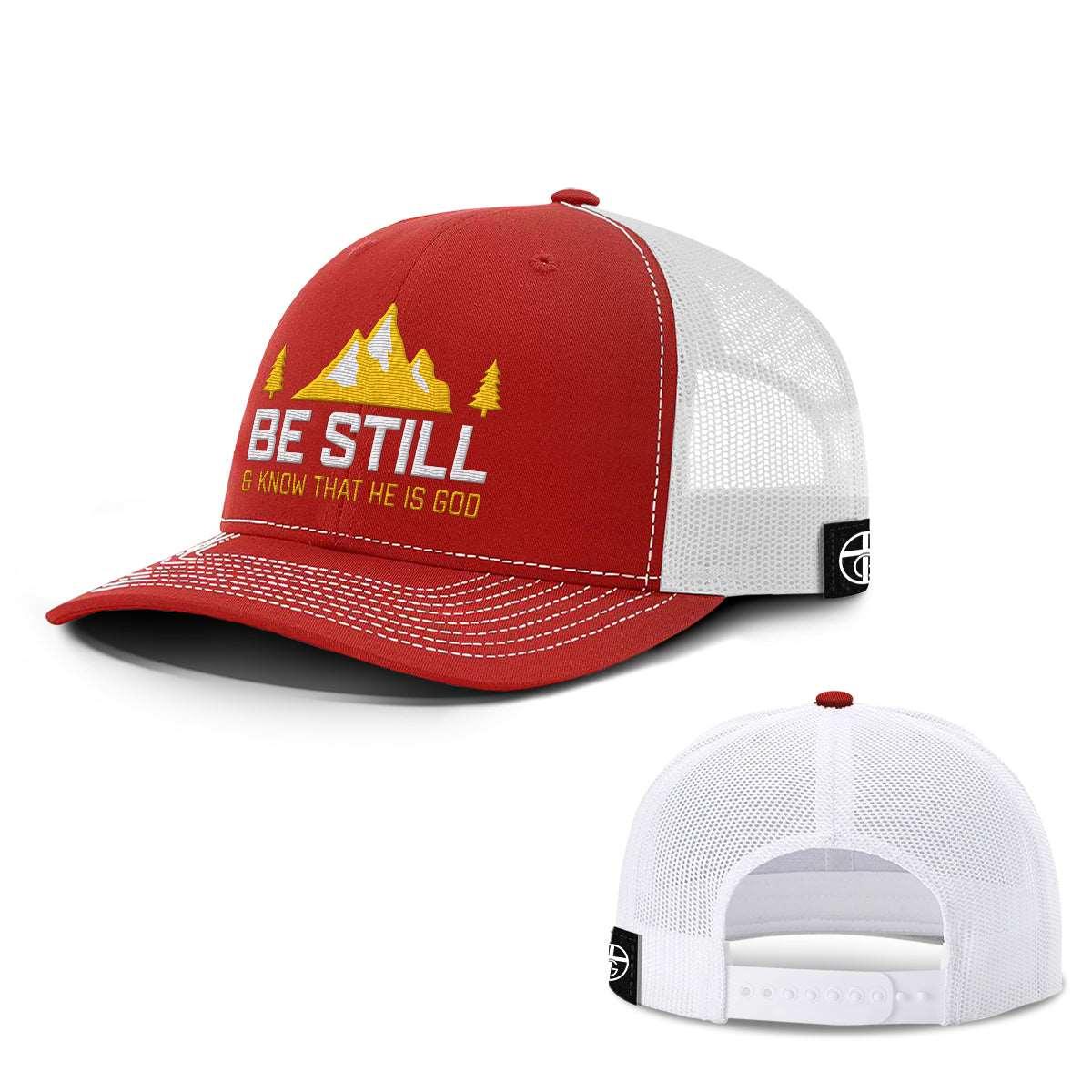 Our True God Hat Snapback / Red And White / One Size Be Still And Know That He Is God Hats