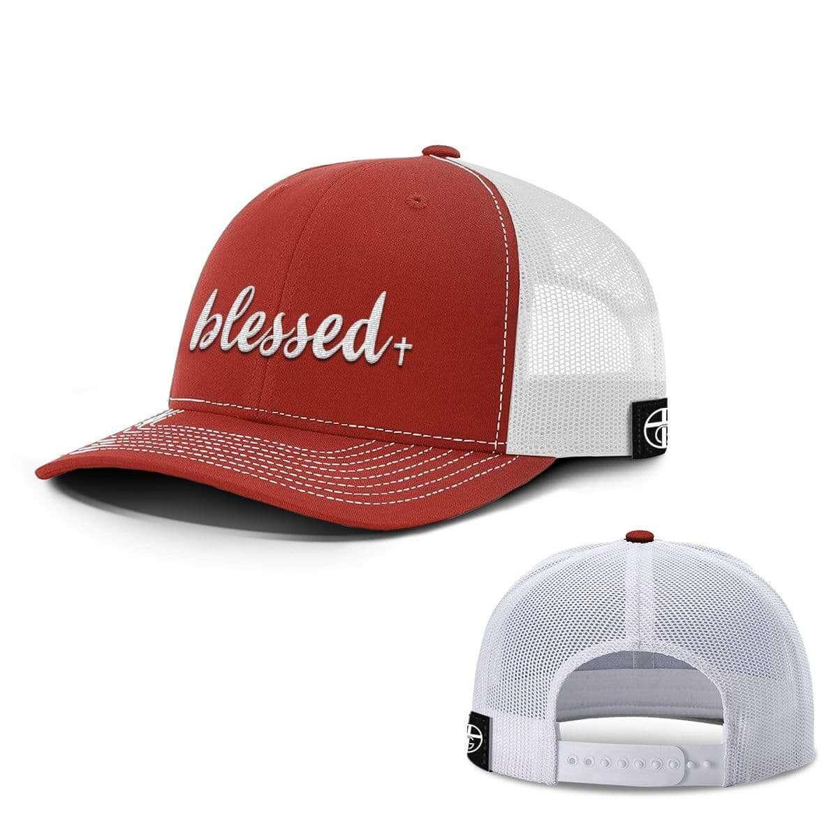 Our True God Hat Snapback / Red And White / One Size Blessed Cross Hats