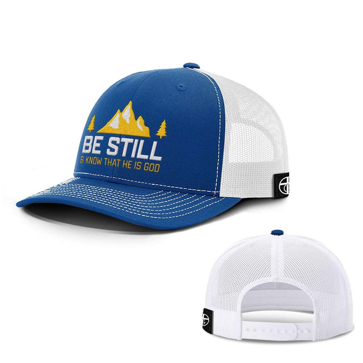 Our True God Hat Snapback / Royal Blue and White / One Size Be Still And Know That He Is God Hats