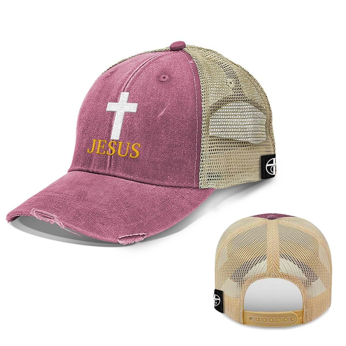 SunFrog Solutions Hat Jesus Cross Trucker Hats